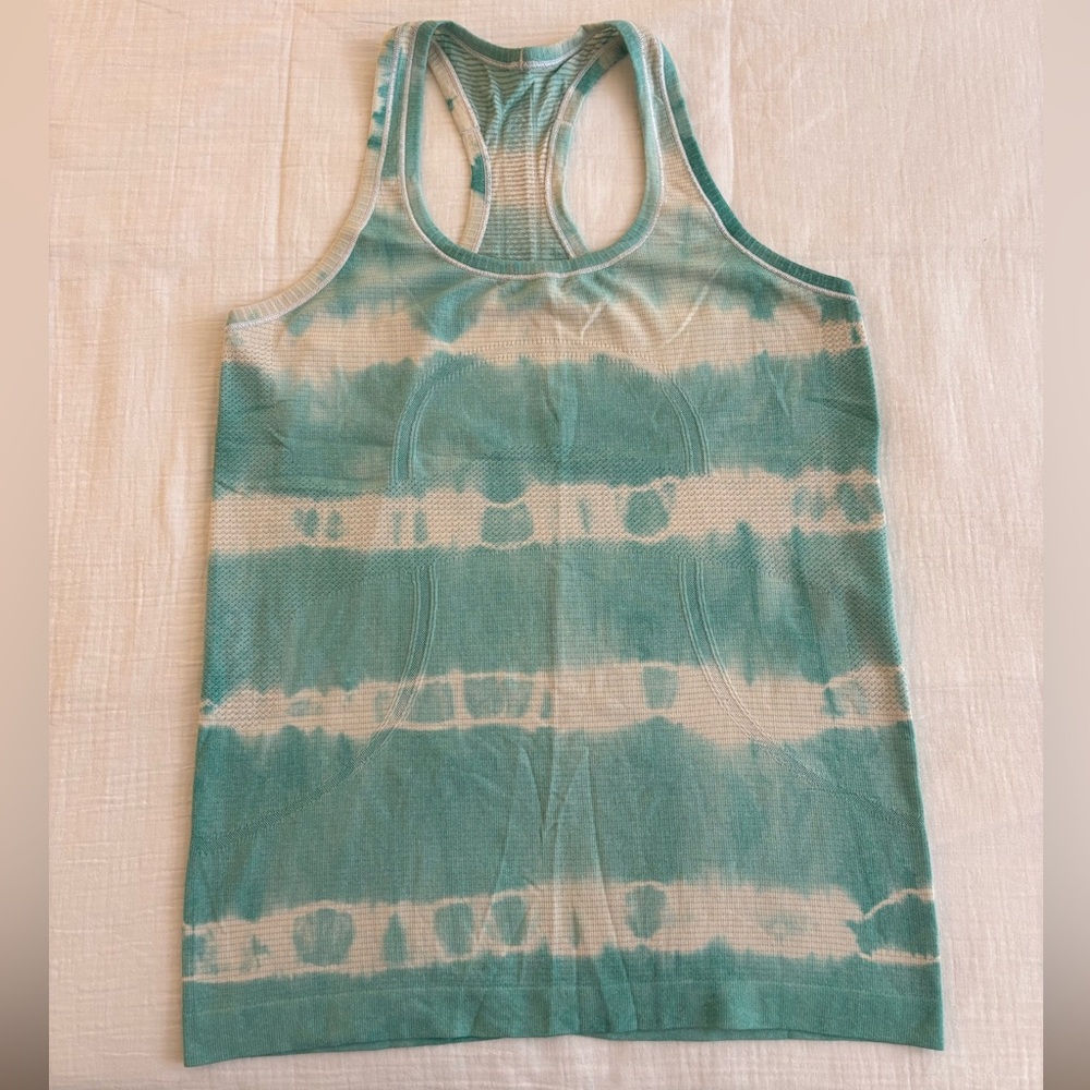 Lululemon Swiftly Tech Racerback Tank - Aqua Tie Dye - Picture 2 of 4